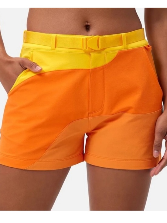 Pants - Outdoor Voices Rectrek shorts 3in inseam yellow orange colorblock size small